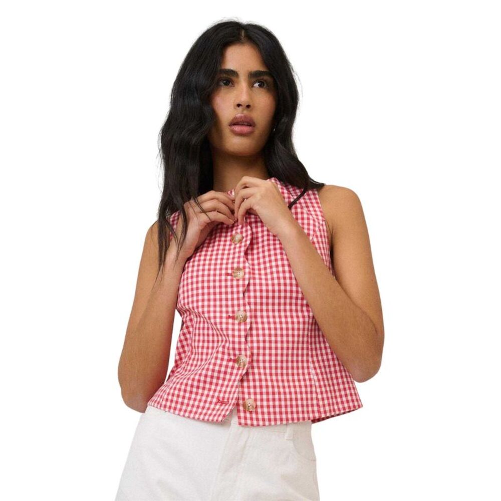 Nobody�'s Child Womens/Ladies Gingham Crop Top / Red